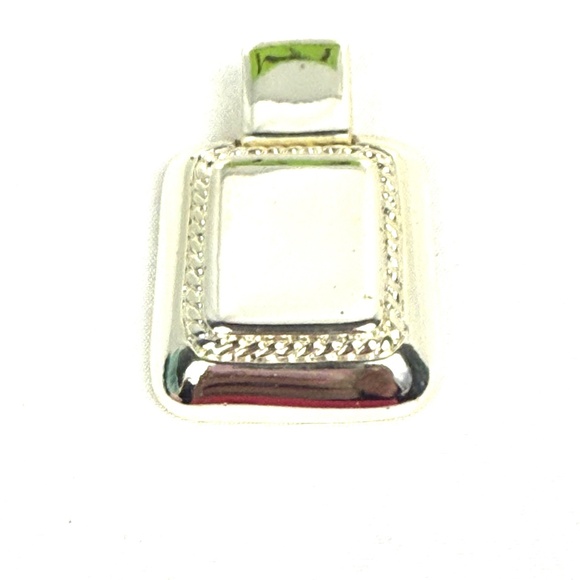 Vintage Chicco’s Silver Pendant | Rectangular Frame Pendant | Designer Jewelry | - Picture 2 of 12